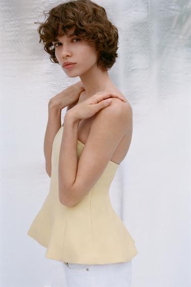 Peplum Bandeau Top