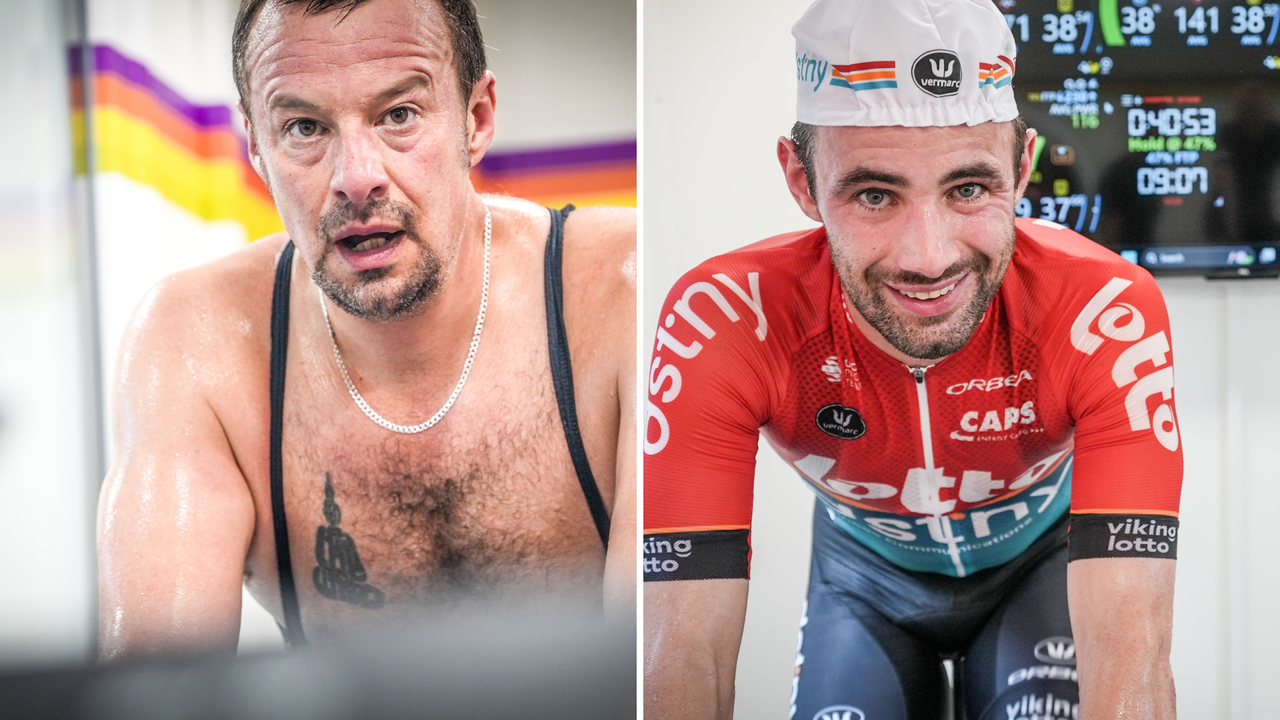 Steve Shrubsall (left) and Jan Bakelants (right) in the heat chamber