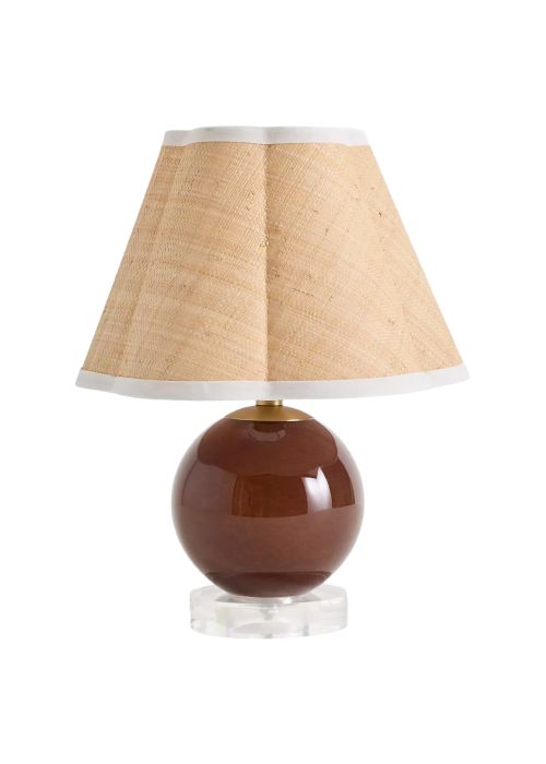 Bubble Glass Scalloped Shade Table Lamp