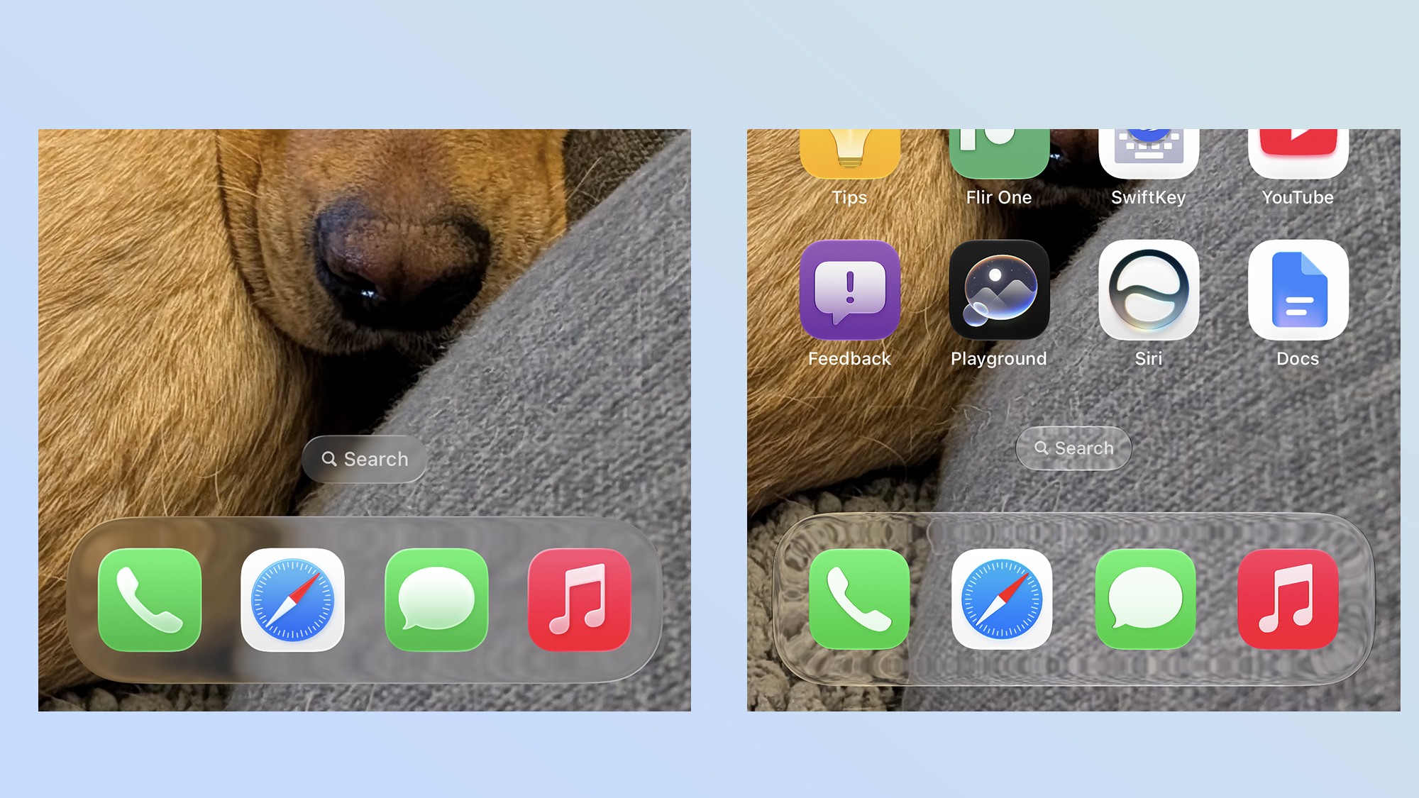 comparaison du verre liquide ios 27 vs ios 26