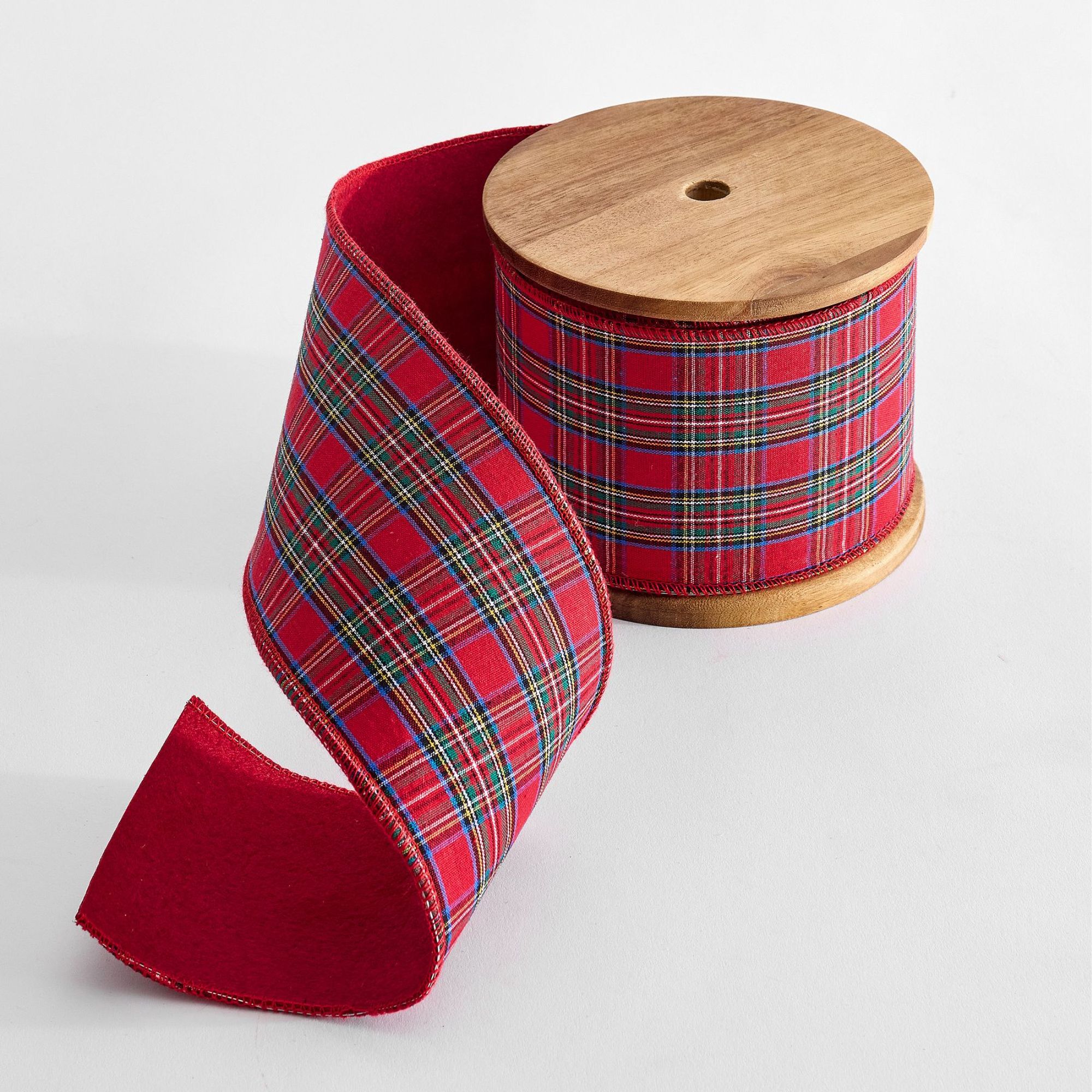 Red plaid ribbon
