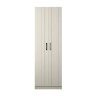 A white vertical pantry cupboard