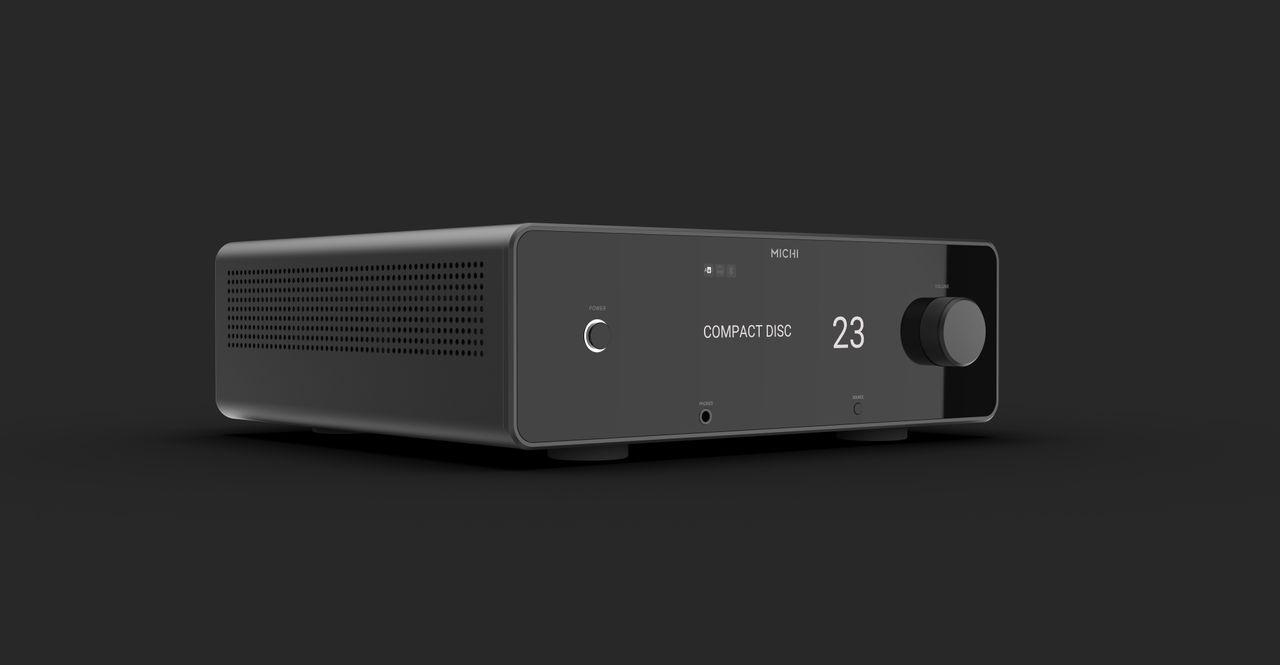 Rotel Michi Prestige Q430 CD player on a black background