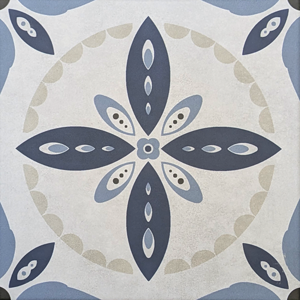 Stonehouse Studio Porto Blue Encaustic Effect Tiles