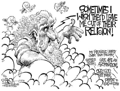 Editorial cartoon U.S. Religion