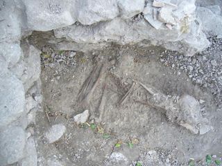 A young person's body buried in the Canaanite city of Sidon more than 3,500 years ago.