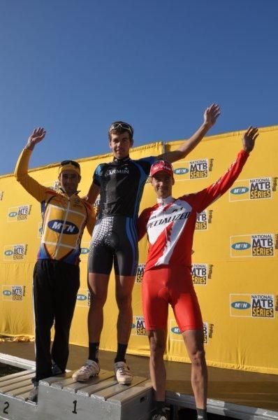 The elite men's podium