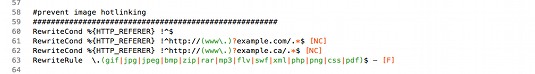Disable image hotlinking from your site using .htaccess