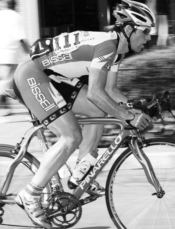 Also in the winning break, Eric Young (Bissell Pro Cycling) does a good job of pushing the pace.