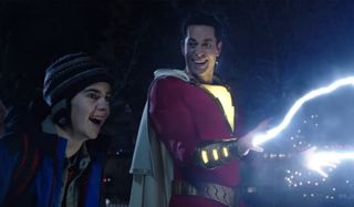 Shazam showing off powers freddie