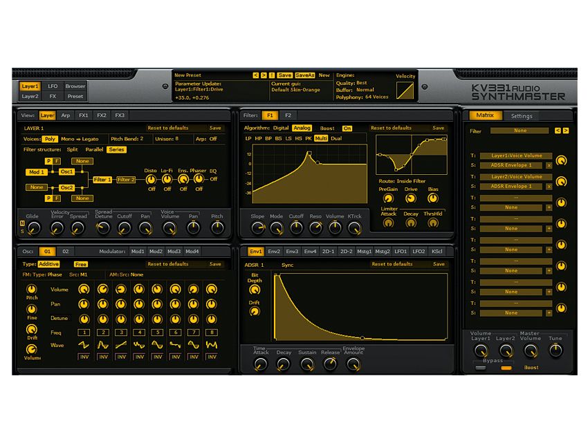 The filters are extremely flexible and include two new modes plus a distortion module.