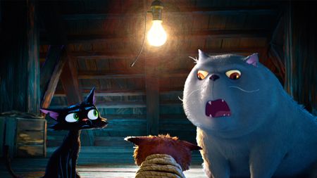 Nero and Rocco interrogating a cat in Gatto