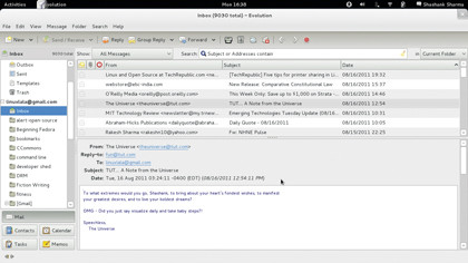 Evolution mail client linux настройка