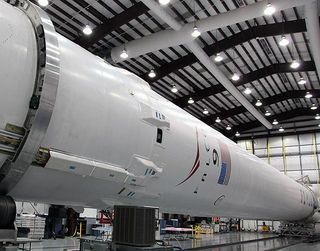 Falcon 9 Rocket in the Hangar