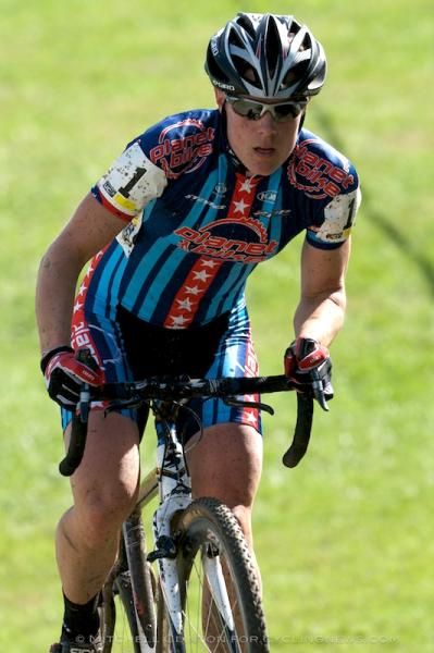 Katherine Compton (Planet Bike) claimed yet another solo win.