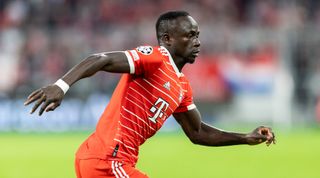 Bayern Munich forward Sadio Mane in action during the UEFA Champions League match between Bayern Munich and Viktoria Plzen on 4 October, 2022 at the Allianz Arena, Munich, Germany