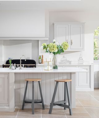 white kitchen with Shaker cabinetry