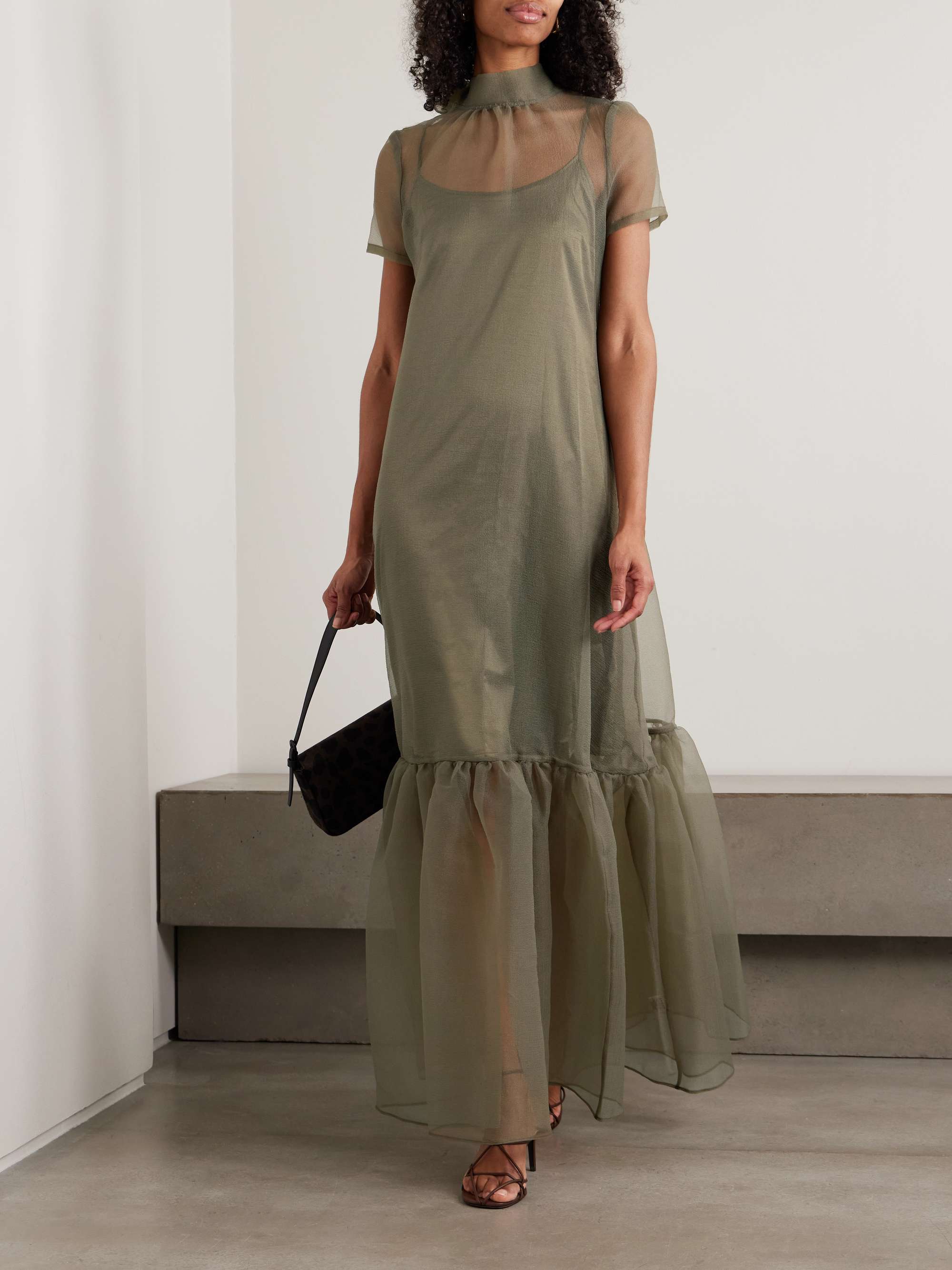 Calluna Ruffled Organza Maxi Dress