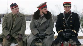 Alex Ferns, Daniel Bruhl and Guillaume Canet in Joyeux Noel