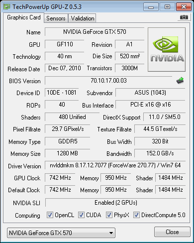 GeForce GTX 570 SLI on 990FX