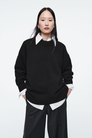 Chunky Pure Cashmere Crew-Neck Sweater