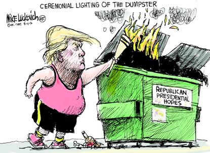 Political cartoon U.S. Trump Olympics