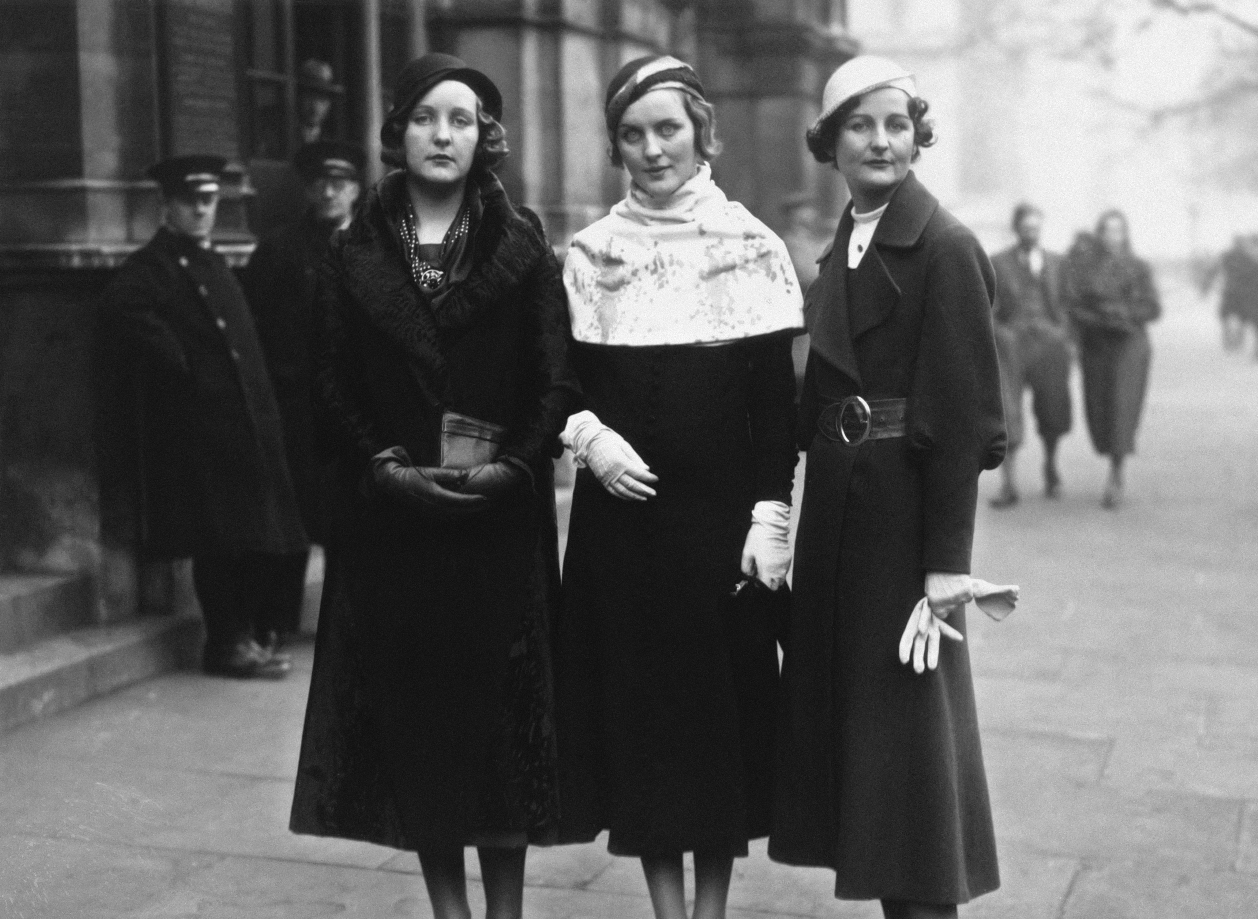 Three of the Mitford sisters at Lord Stanley of Aldernay&#039;s wedding