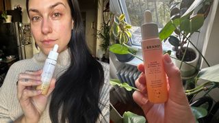 Jenna Igneri holds Dr. Brandt Glow Overnight Retinol Oil