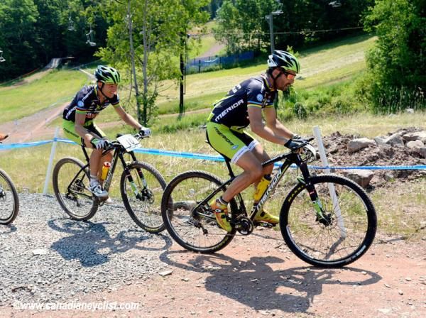 Jose Hermida (Merida) leads a group up the long opening climb