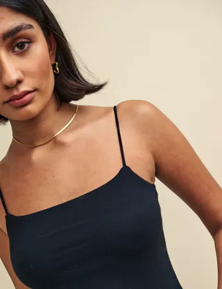 Nobody's Child, Black Jersey Strappy Cami Top