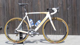 Tom Boonen's new Specialized Roubaix race bike with a pro-only frameset and spring