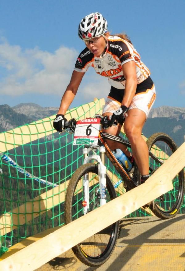 Marie-Helene Premont (Maxxis-Rocky Mountain) riding third