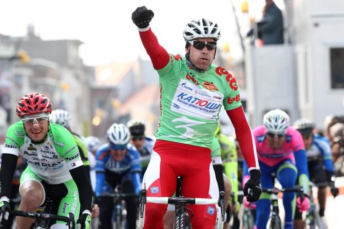 Alexander Kristoff (Katusha) wins stage 3 in De Panne, the Norwegian's first victory of the 2013 season.