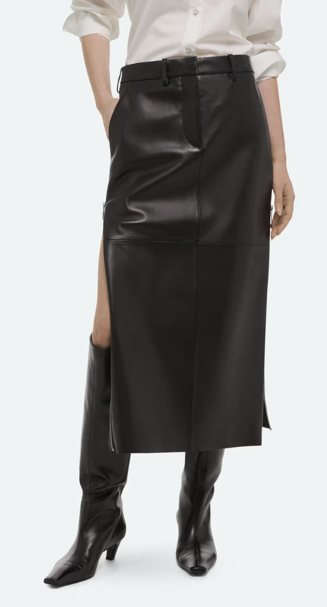 Helmut Lang, Leather Zip Skirt