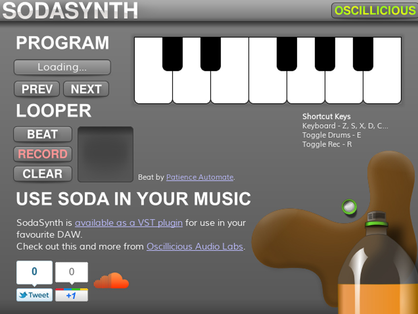 The Chrome version of SodaSynth. Click the image to see the other versions.