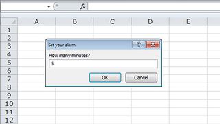 Setting the timer in Excel