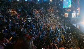 Smite's launch tournament in 2014. It's gained millions of players since then.