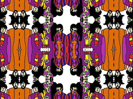 Beatles-inspired repeat pattern by Lottie Norton