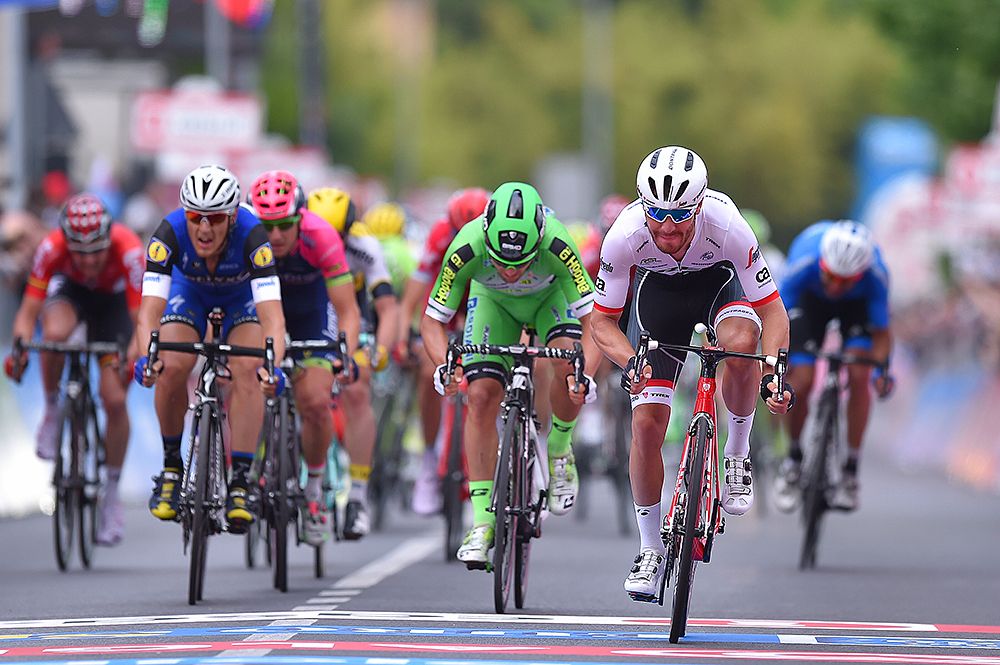 Giacomo Nizzolo took the bunch sprint for fourth place in stage 11 at the Giro d'Italia
