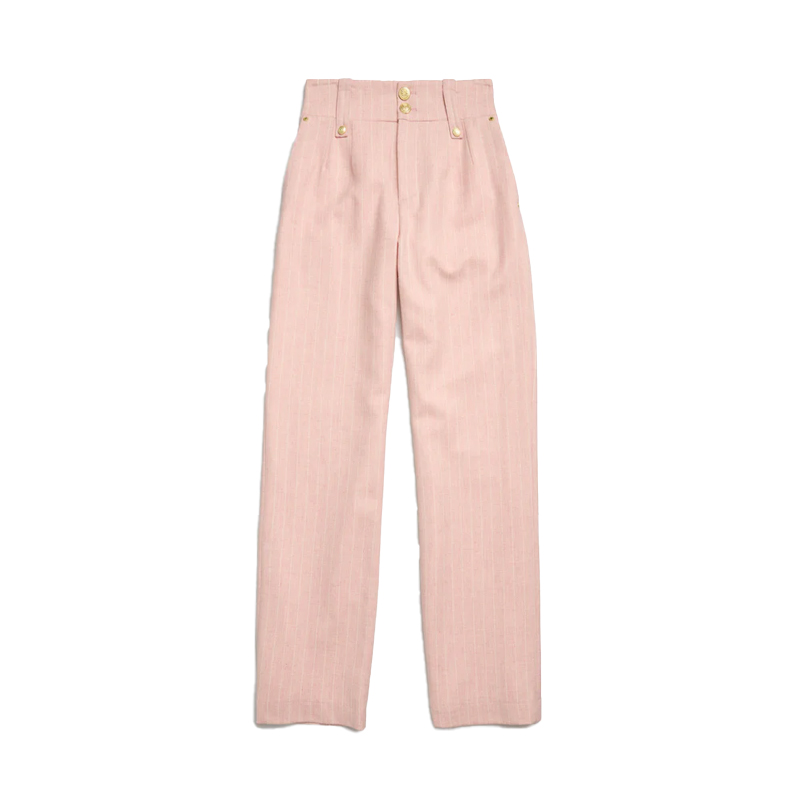 Holland Cooper pink stripe suit trousers