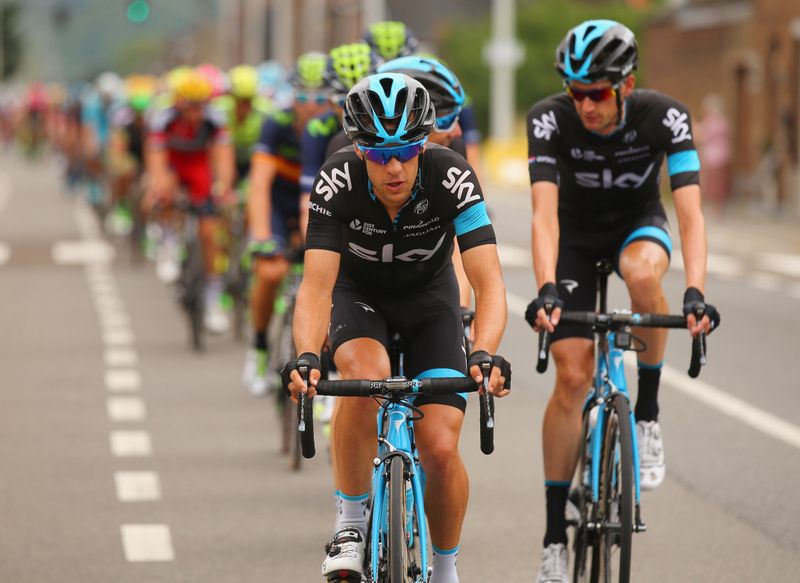 Richie Porte (Team Sky) sets a tempo