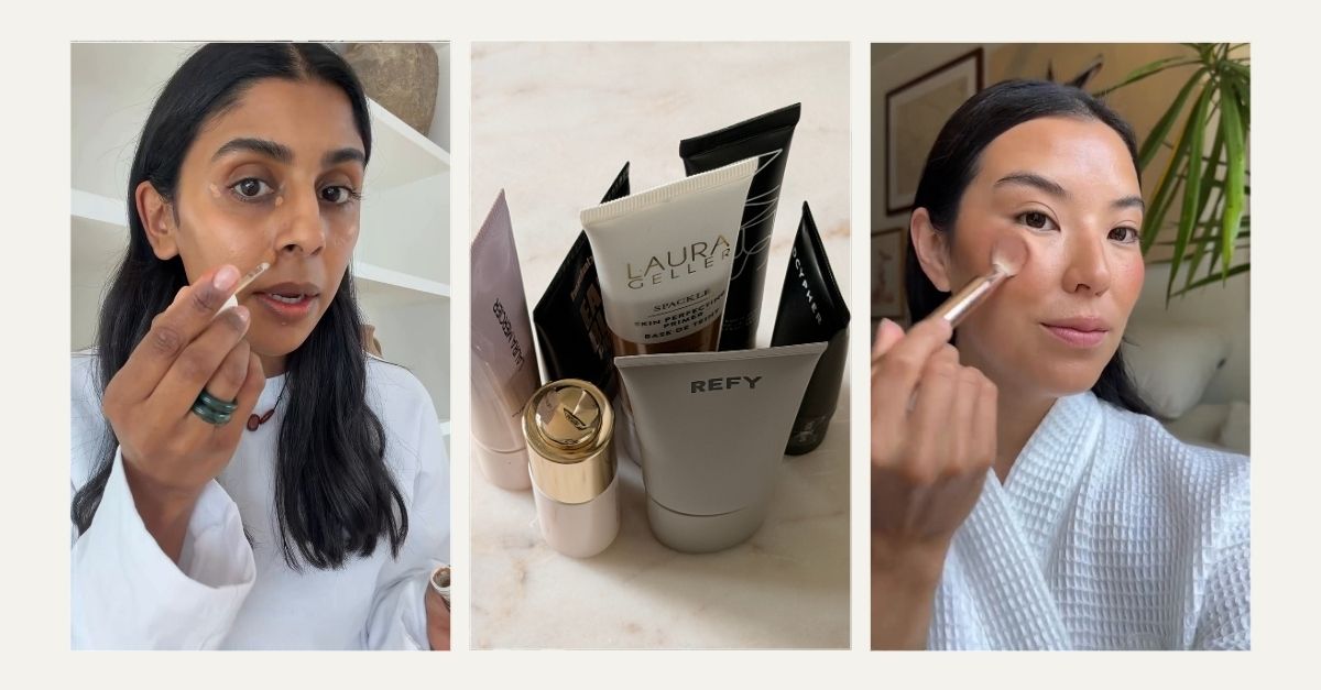 a collage of the best blurring primers and selfies of @monikh and @mexicanbutjapanese 