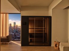 Klafs World's first retractable sauna