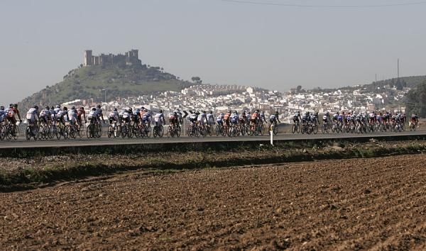 The Ruta del Sol peloton in action during the final stage.