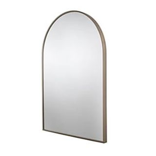 Brass arch bathroom mirror