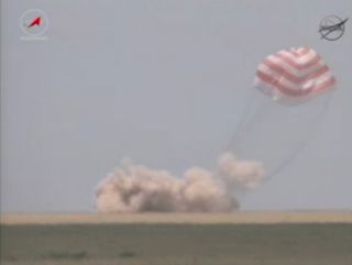 Soyuz space capsule lands with Space Station's Expedition 31 crew on July 1, 2012