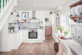modern small kitchen in a cottage in Kent