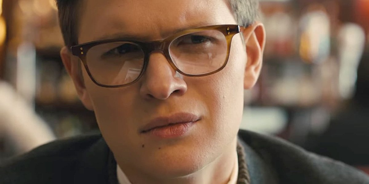 The Goldfinch Ansel Elgort looks upset confused