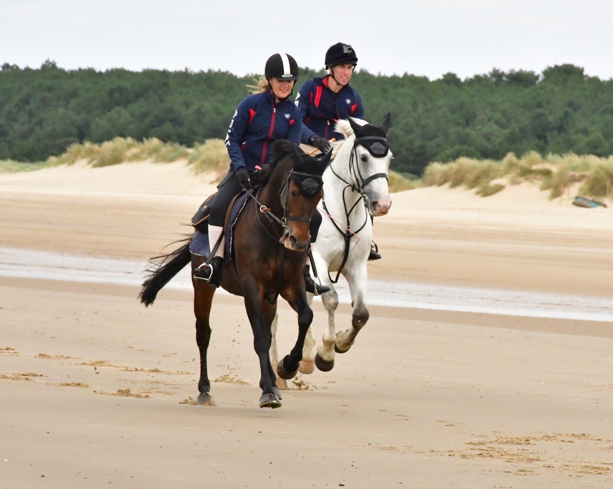 The charity ride finished on Holkham beach