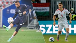 Hungary vs France live stream at Euro 2020 — Kylian Mbappe of France and Willi Orban of Hungary